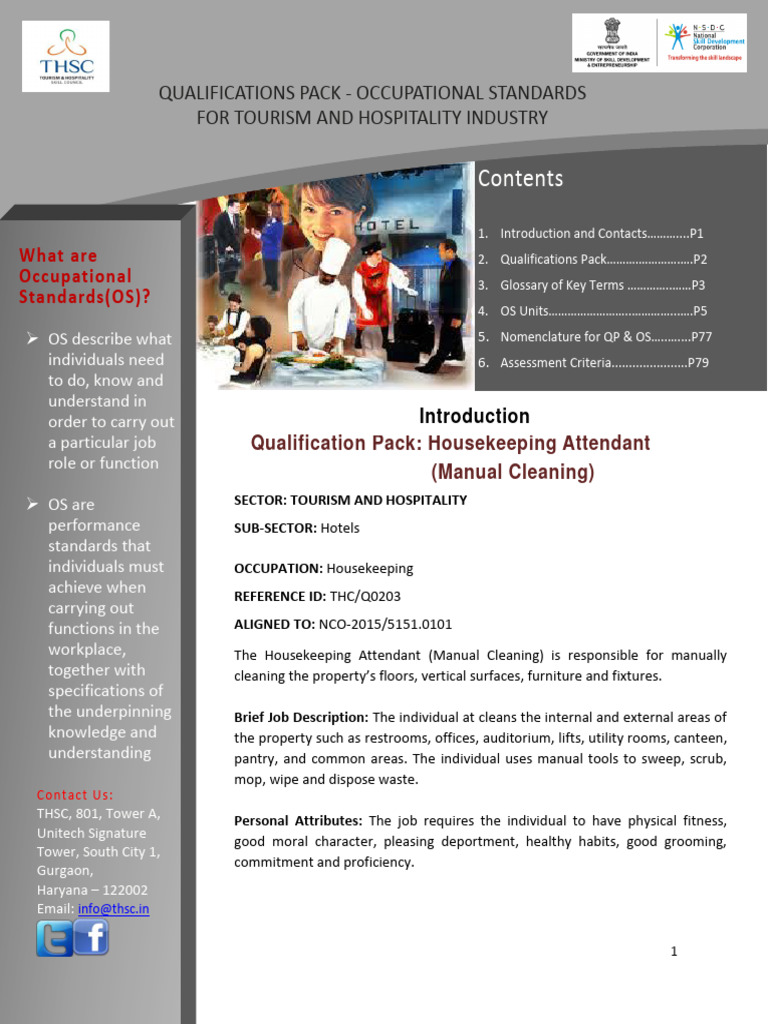 QP THC Q0203 Housekeeping Attendant (Manual Cleaning) Download Free