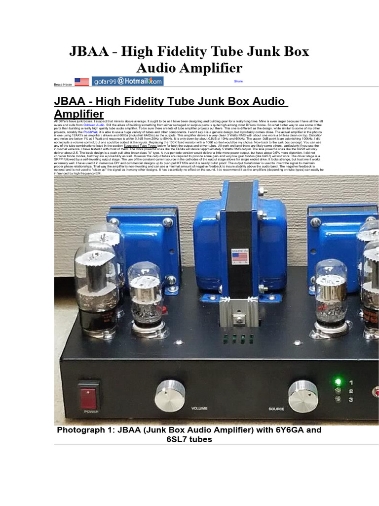 JBAA | PDF | Amplifier | Rectifier