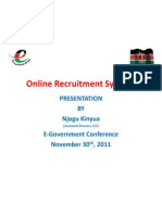 CIO100 2011 - Online Recruitment System - Andrew Njogu - 2011