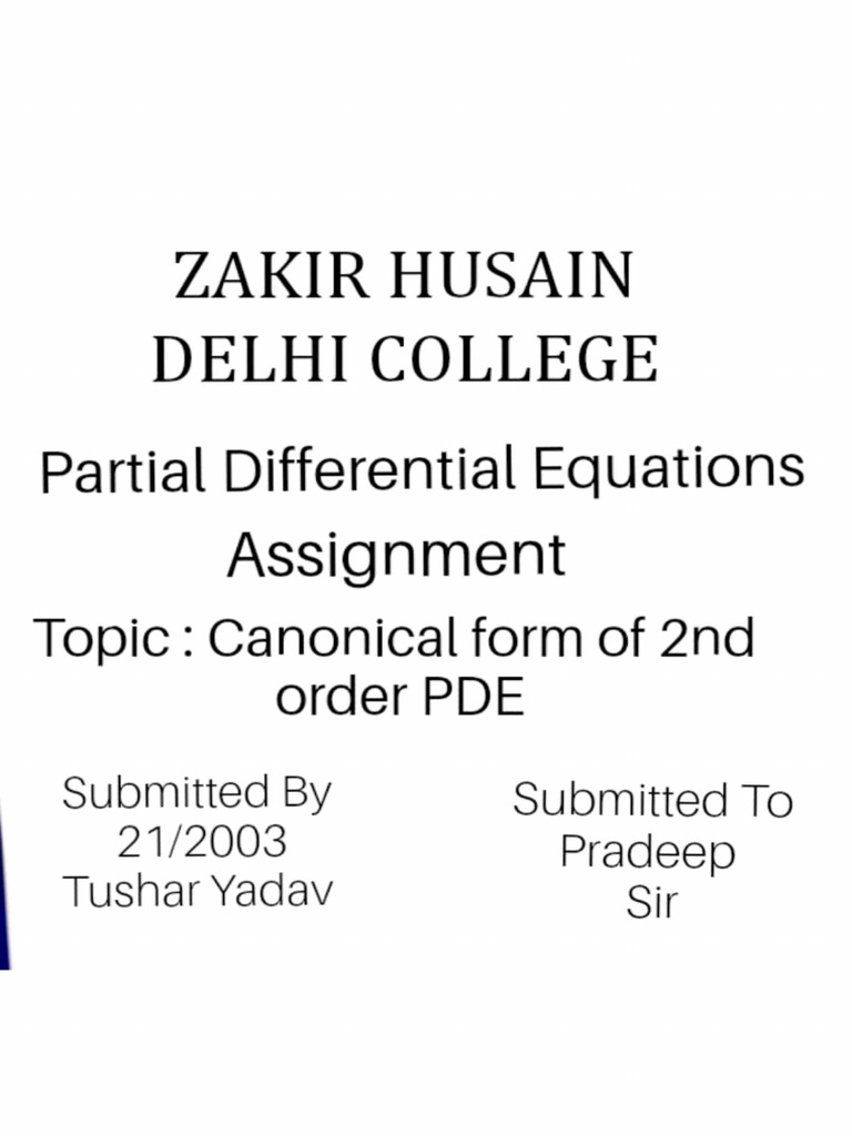 21-2003 Pde Assignment | PDF