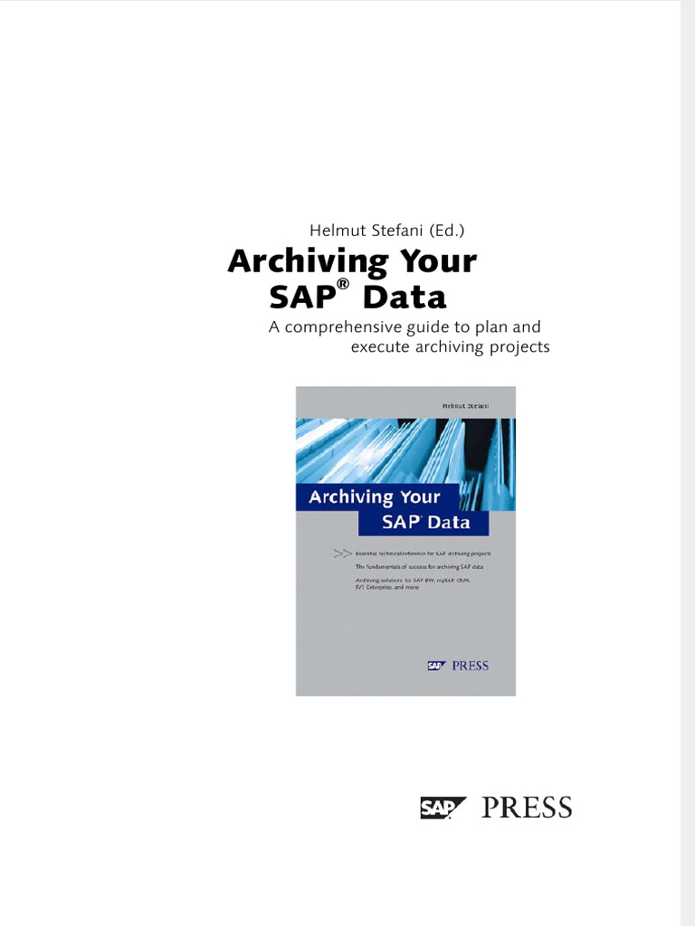 Sample Book Archiving Your SAP Data - SAP Press | PDF | Database Index ...