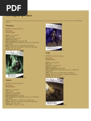 This Series Combines The Dark Elf Trilogy | PDF | History