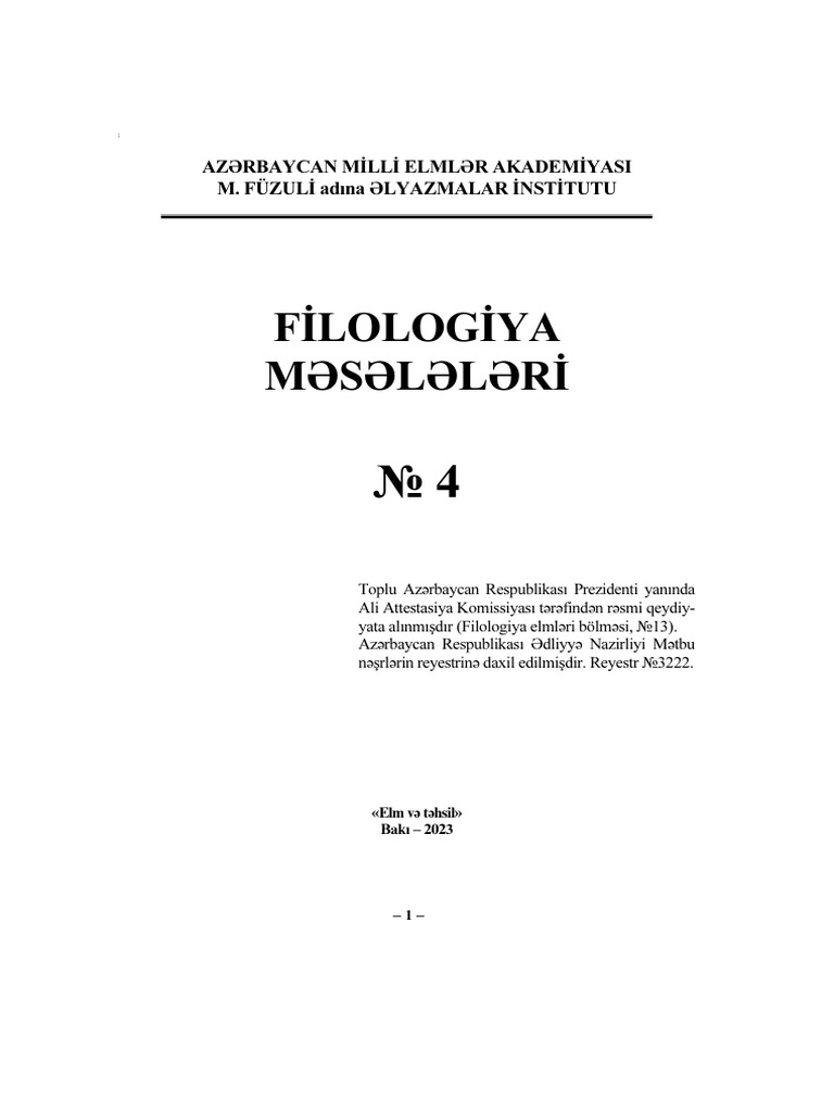 дети pthc Filologiya Məsələləri: Azərbaycan Milli Elmlər Akademiyasi M. Füzuli Adına  Əlyazmalar İnstitutu | PDF
