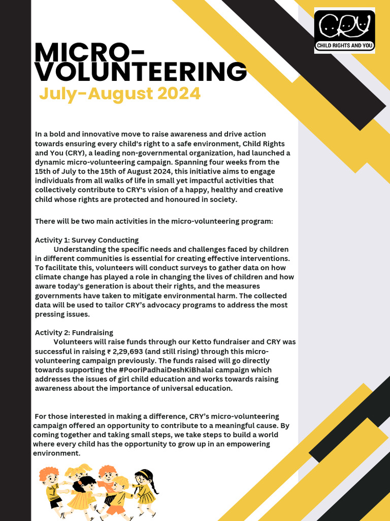 Micro-Volunteering for Child Rights | PDF | Business | Social Science