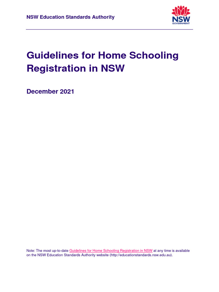 Home Schooling in NSW 2021 | PDF | Homeschooling | Curriculum