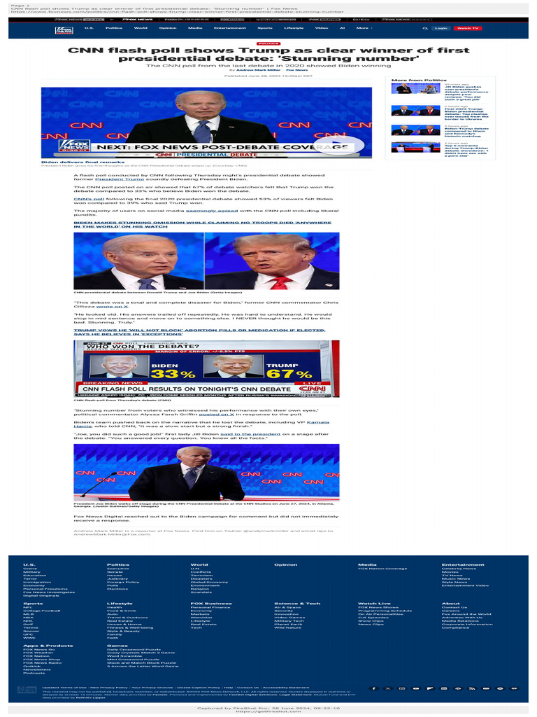 CNN Flash Poll Shows Trump As Clear Winner of First Presidential Debate ...