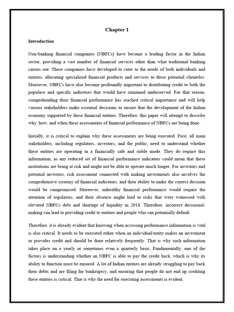 Financial Performance of NBFCs in India | PDF | Non Bank Financial ...