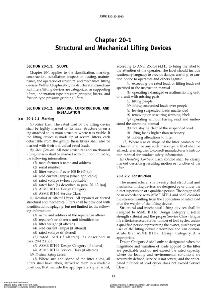 Ansi Asme B30.5