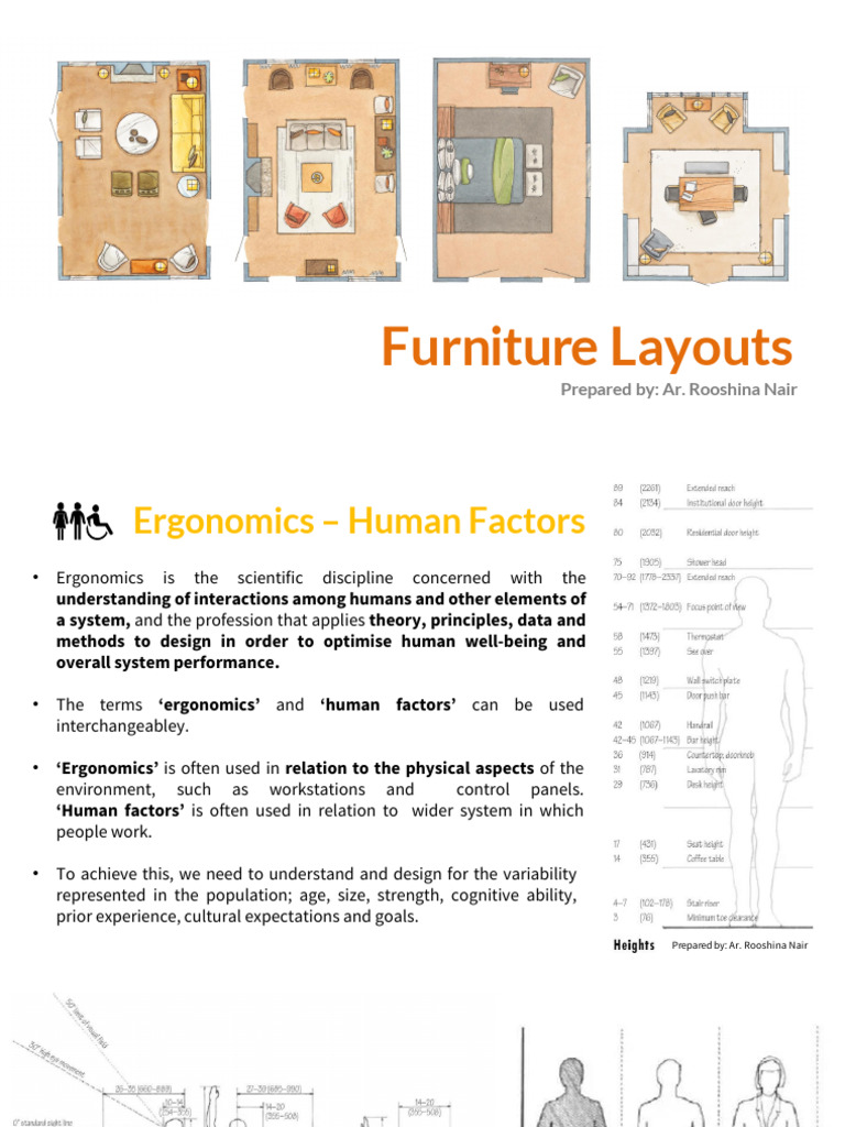 Week 13 - Presentation 12 - Furniture Layouts | PDF | Human Factors And ...