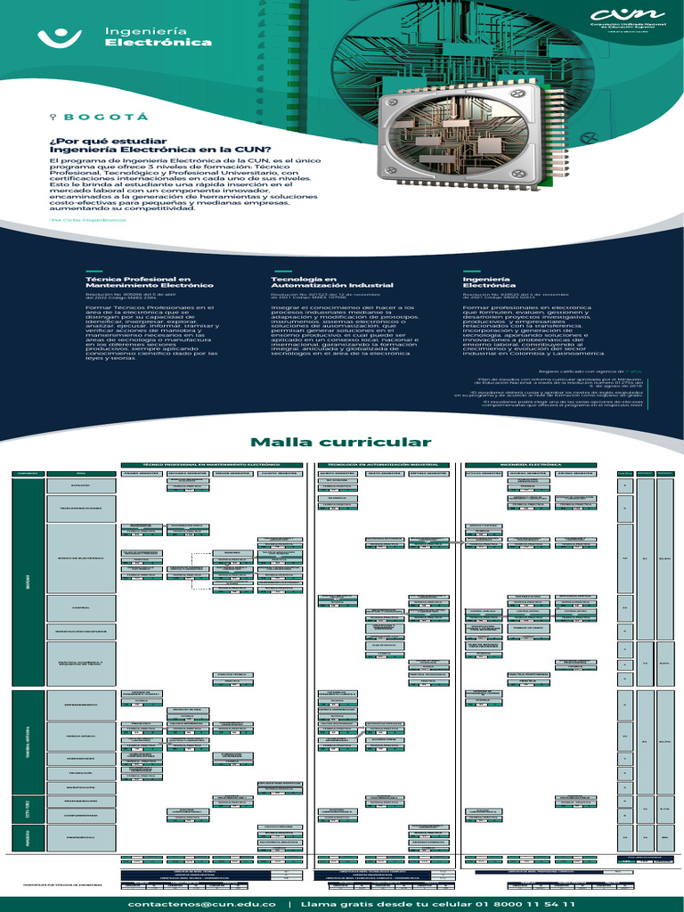Plan Estudio Ing Electronica Digital Bogota 1 2 Pdf Electrónica