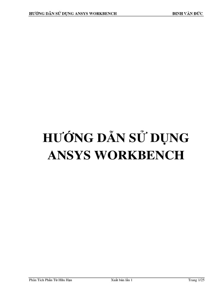 Tai Lieu Ansys Workbench Pdf