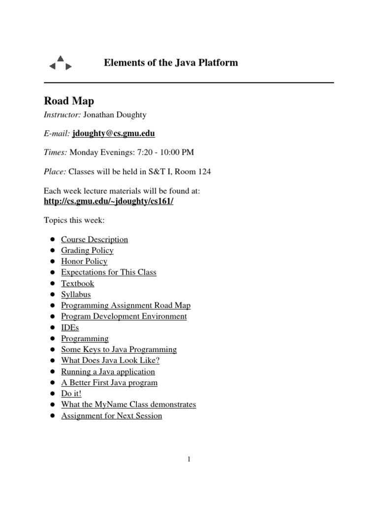 Road Map: Elements of The Java Platform | Download Free PDF | Java ...