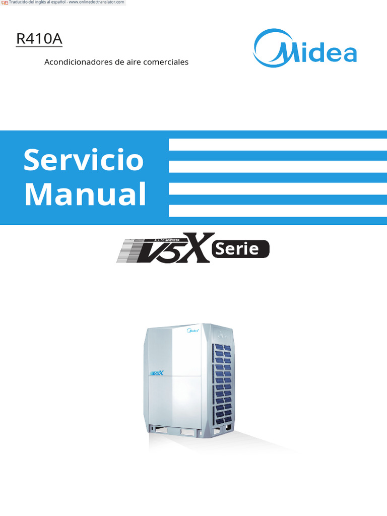 Manual de Servicio Acondicionadores Midea V5 | PDF | Refrigerante ...
