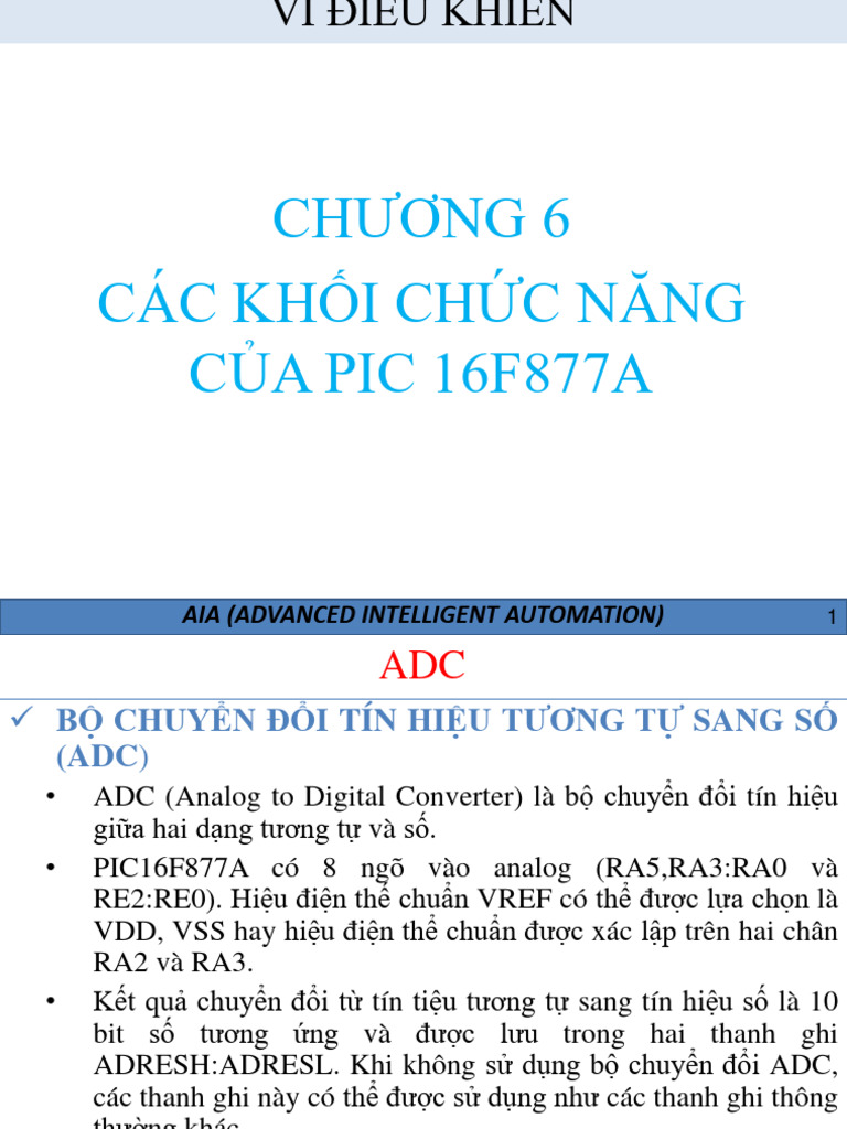 Lecture 06 - ADC-COMPARE-PWM-PIC 16F877A | PDF