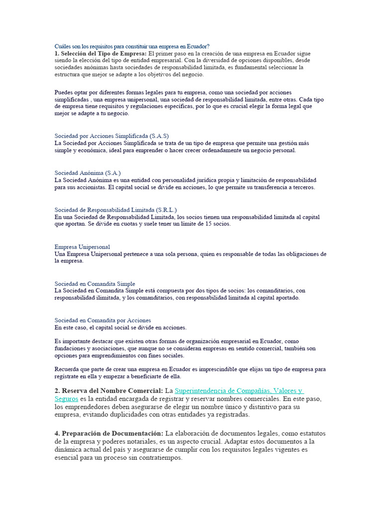 Requisitos para Crear Una Empresa | PDF | Business | Economias