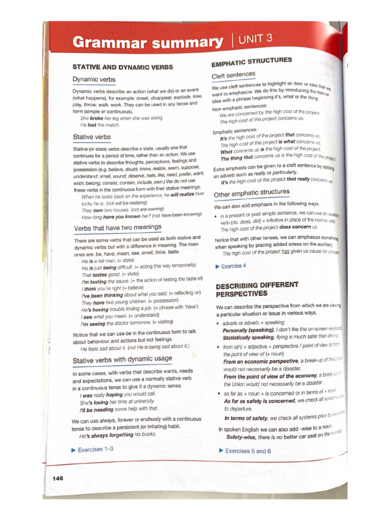 Stative And Dynamic Verbs Pdf