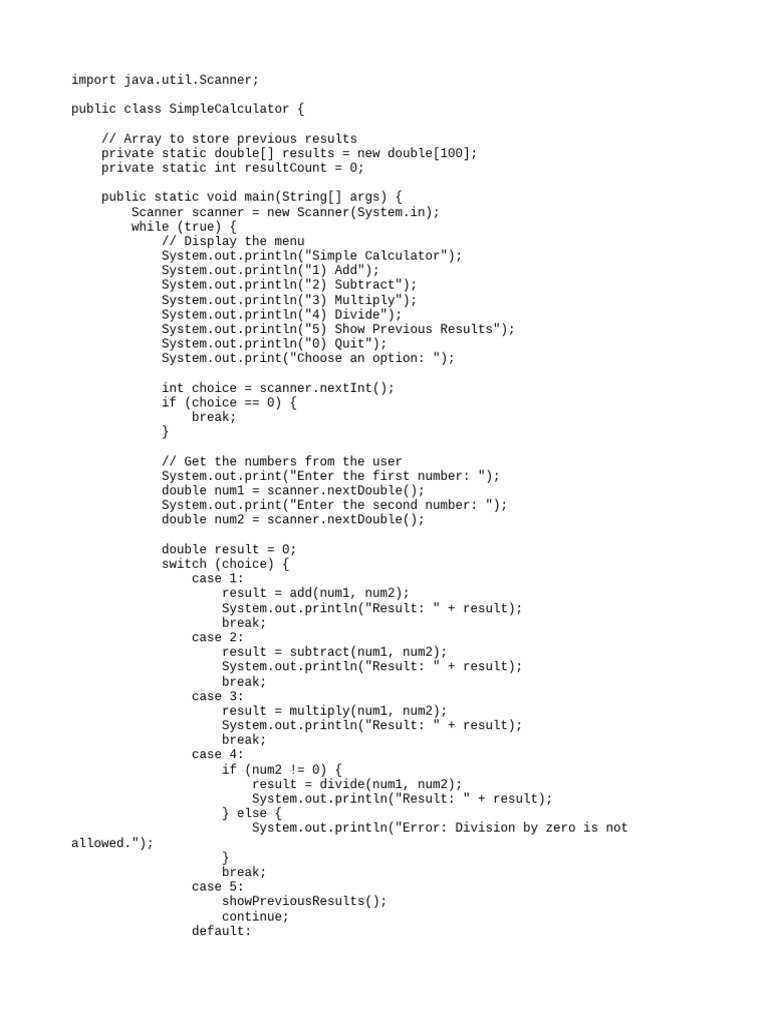 Calculator | PDF | Software | Computer Programming
