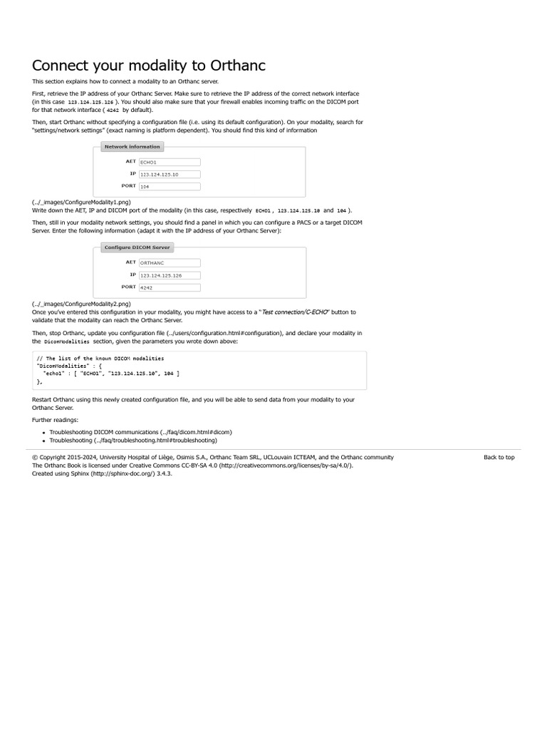 Connect Your Modality To Orthanc Orthanc Book Documentation Pdf