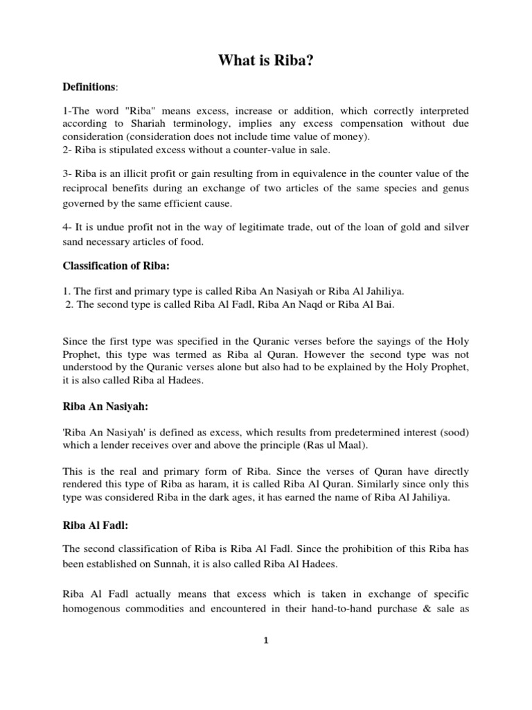 What Is Riba Pdf Economies Qur An