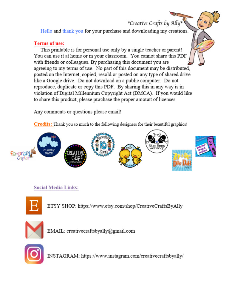 Ladybug Color Match Printable PDF Books Bookbinding