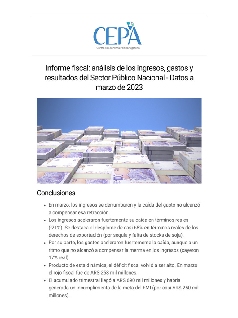 Análisis fiscal del Sector Público 2023 | PDF | Finanzas y dinero
