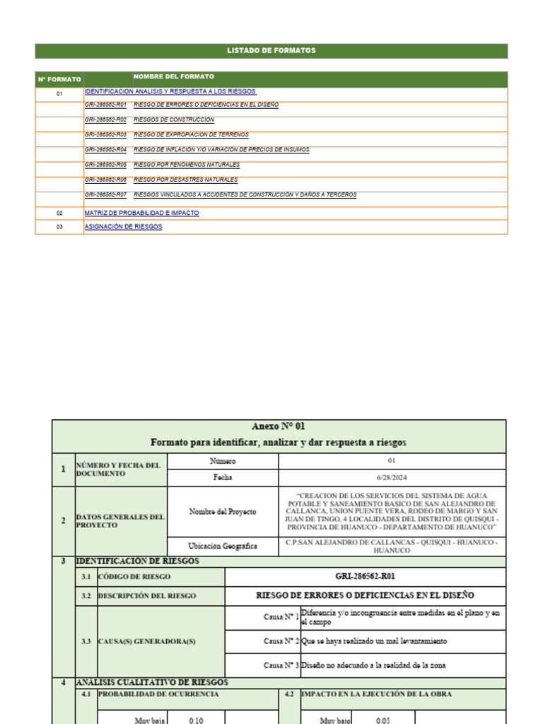 Analisis De Gestion De Riesgo Pdf Hidrología Ciencias De La Tierra
