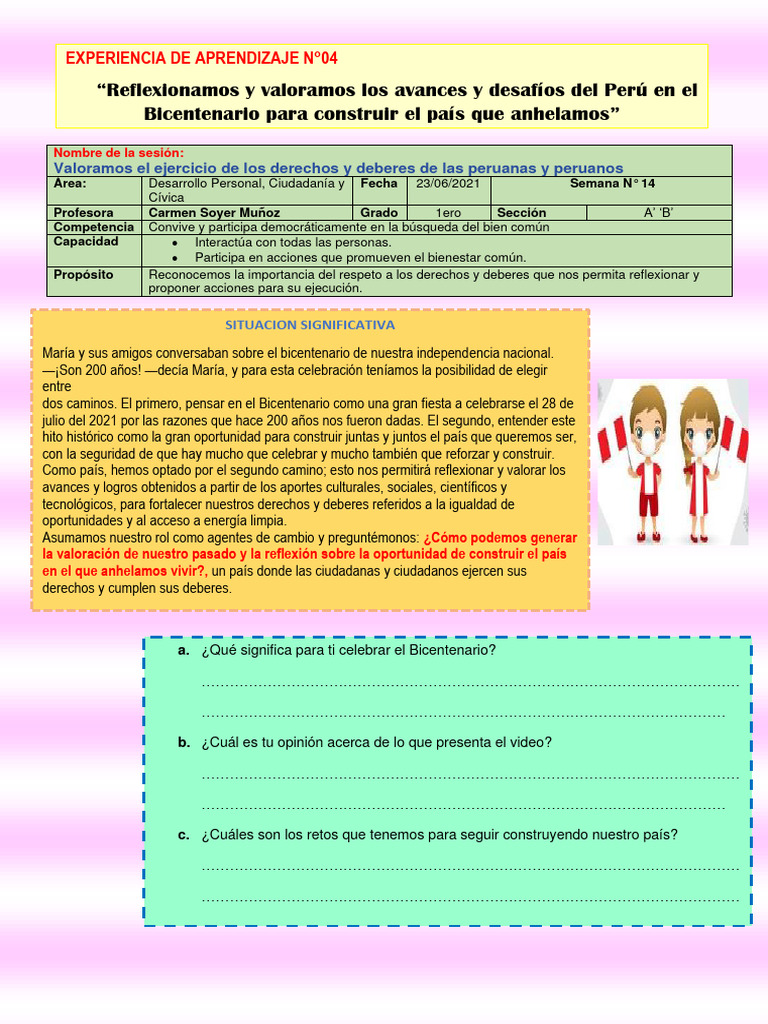 Derechos y Deberes en el Bicentenario | PDF | Derechos humanos | Dignidad