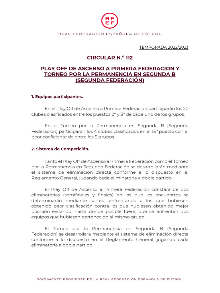 Play Off Ascenso Primera 23/24 | PDF | Asociación de competiciones de ...