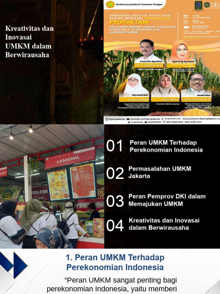 Kreativitas dan Inovasi UMKM Jakarta | PDF