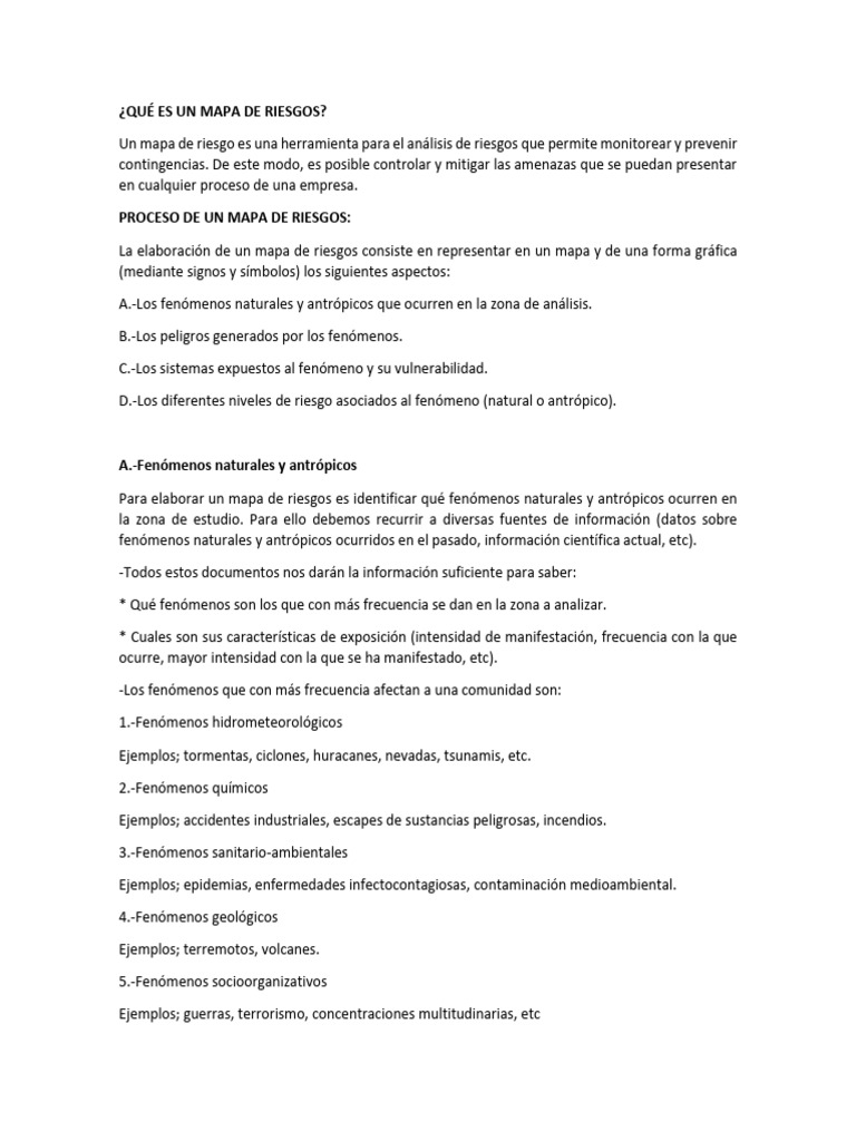 Guía Completa sobre Mapas de Riesgos | PDF | Riesgo | Business