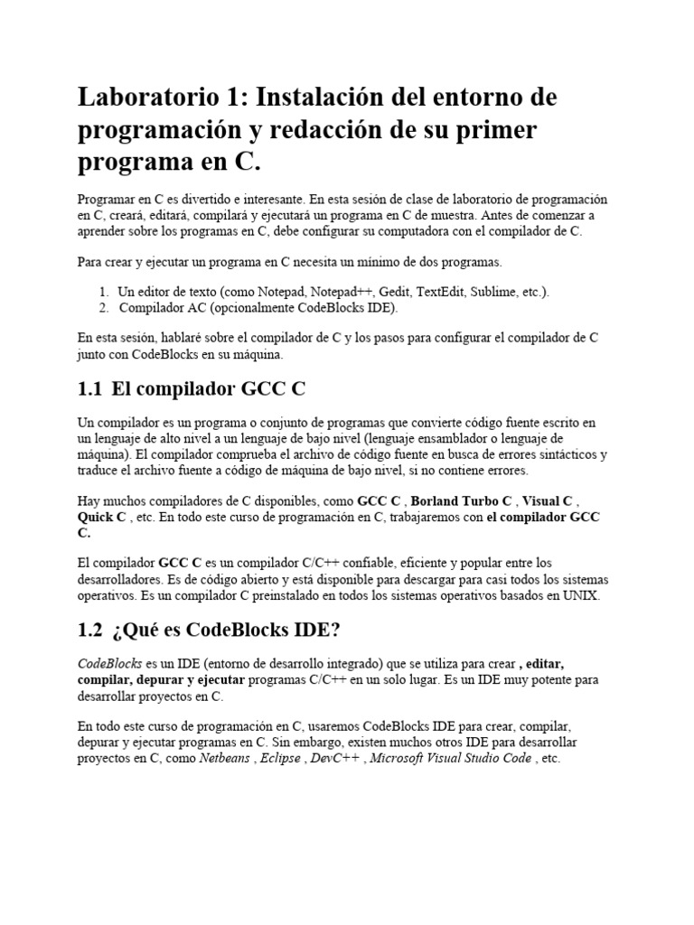 Instalación de Python y CodeBlocks C | PDF | Entorno de desarrollo ...