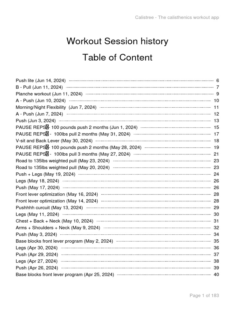 Training Log | PDF | Anatomical Terms Of Motion | Weight Training