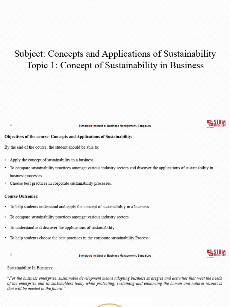 Sustainability in Business Practices | PDF | Sustainability ...