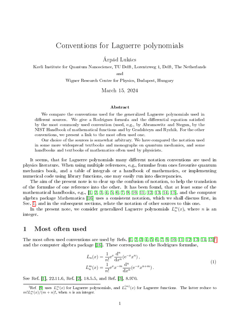 Laguerre | PDF | Mathematics | Mathematical Analysis