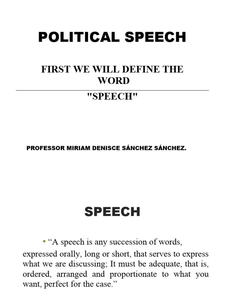 Political Speech | Download Free PDF | Speech | Discourse
