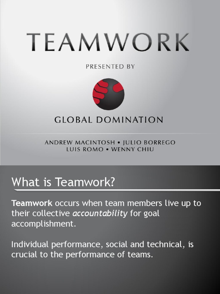 Teamwork Goal Team Building