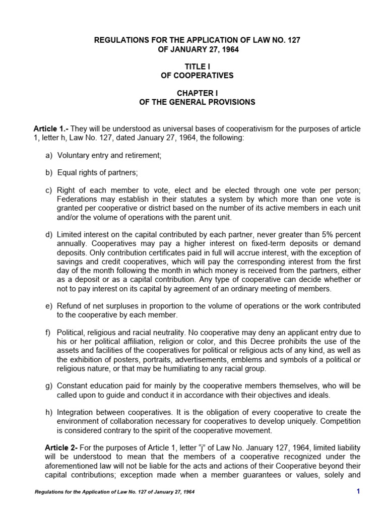 Regulation No 623 86 For The Application Of Law No 127 Of 1964 Pdf