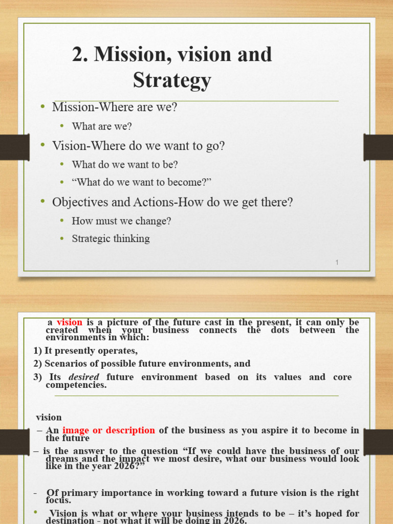 2 & 3. Vision, Mission and Strategy New | PDF | Brand | Marketing