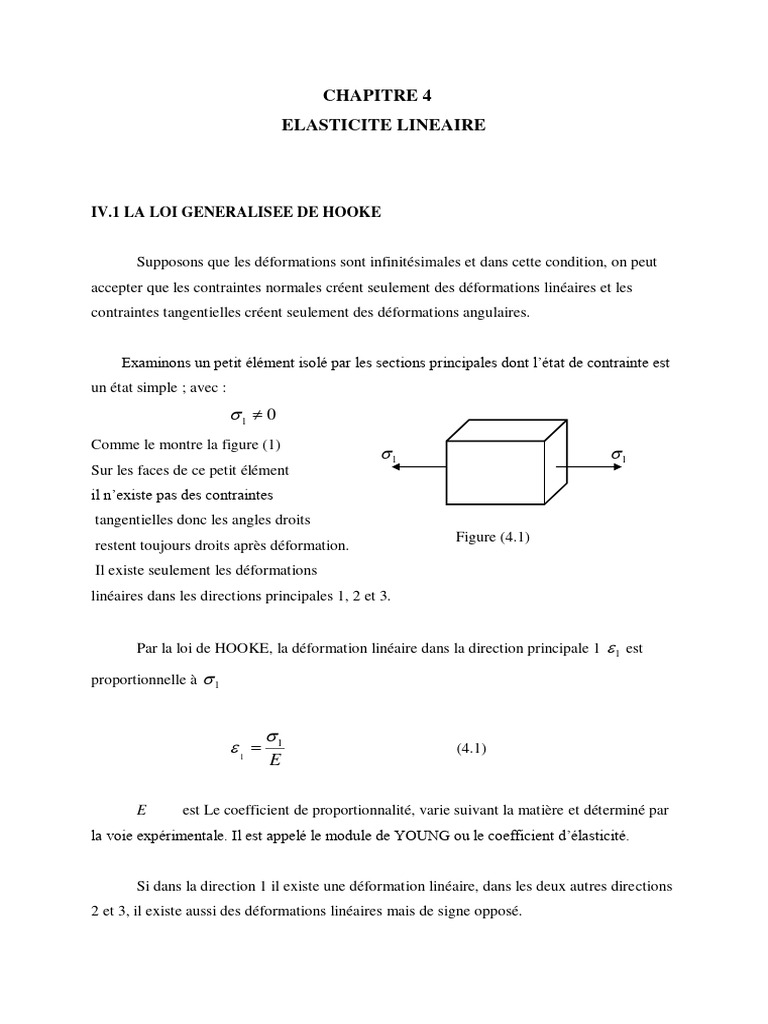 Loi de Hooke et Élasticité Linéaire | PDF | Élasticité (Physique ...