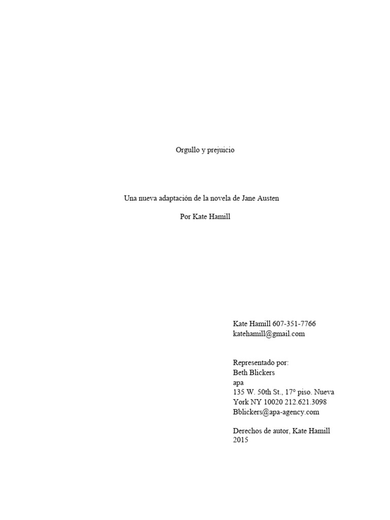 Hamill - Kate - Orgullo y Prejuicio | PDF | Orgullo y prejuicio