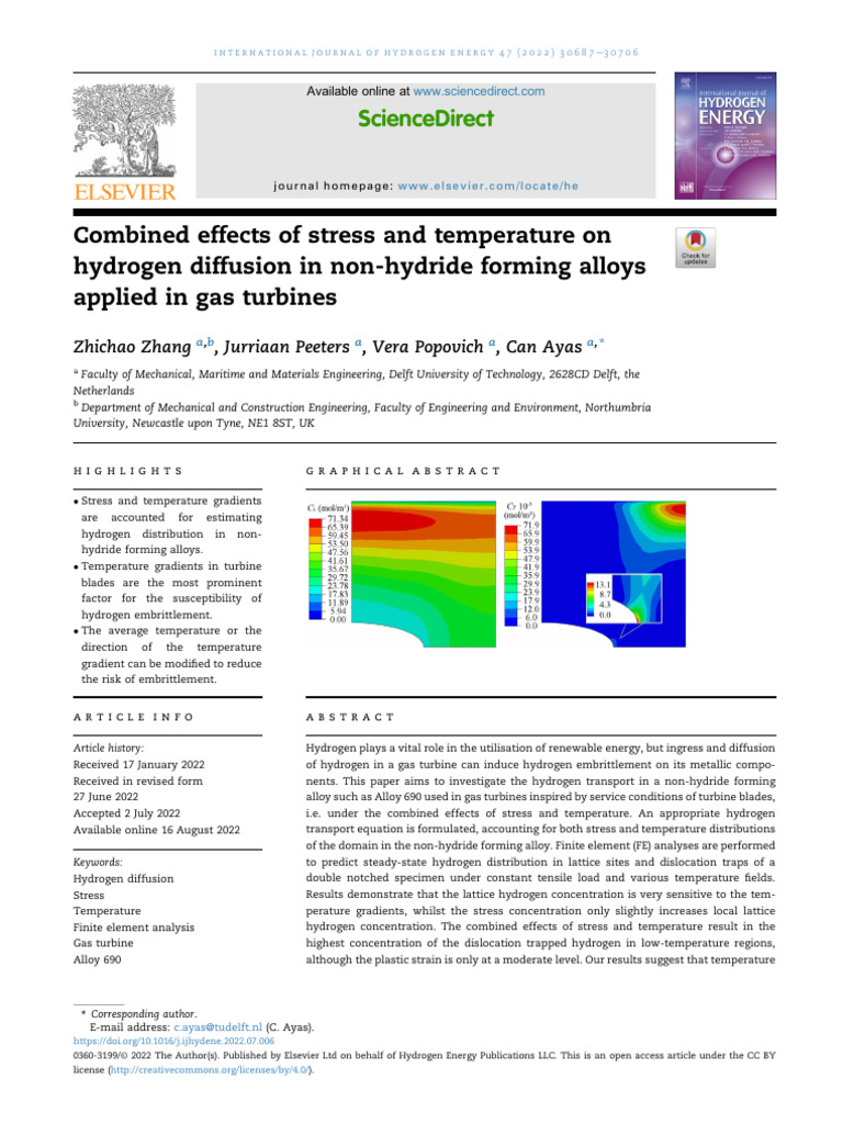 Hydrogen Impact Gas Turbines 1667895978 | PDF | Hydrogen | Dislocation