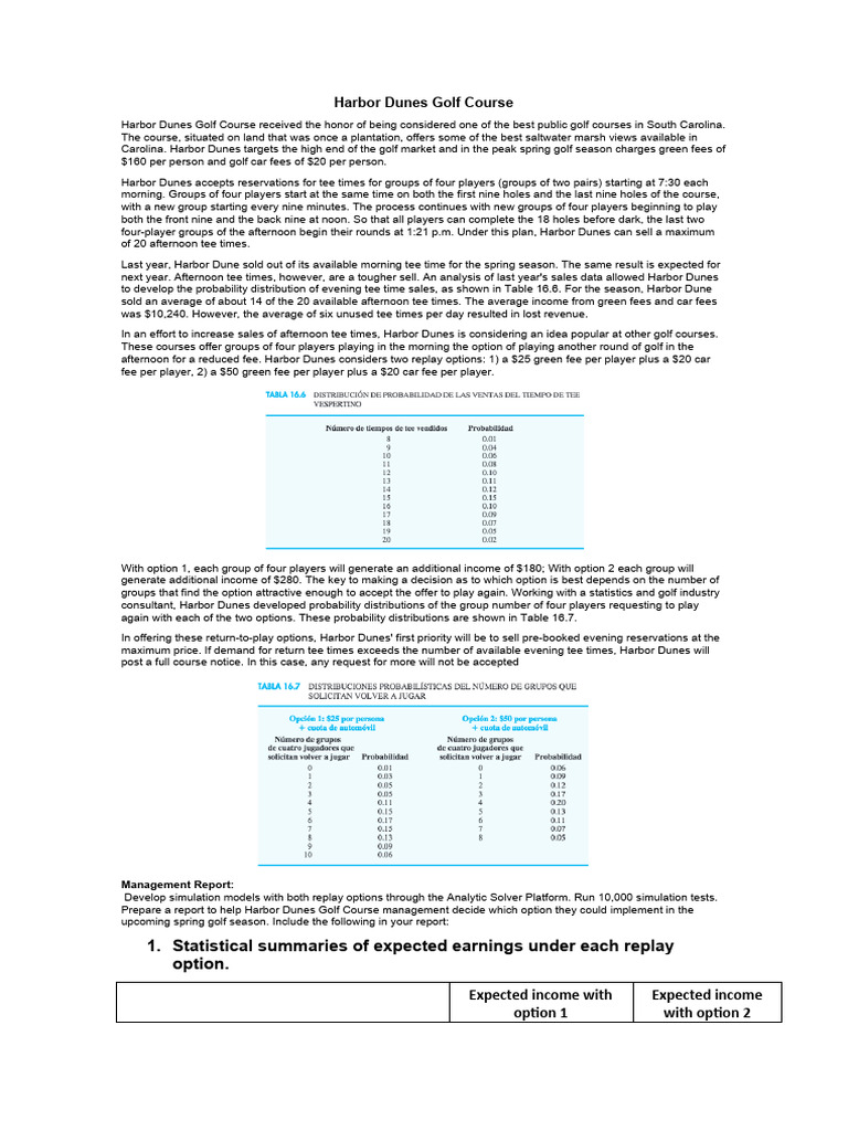 Harbor Dunes Golf Course PDF Median Golf Course