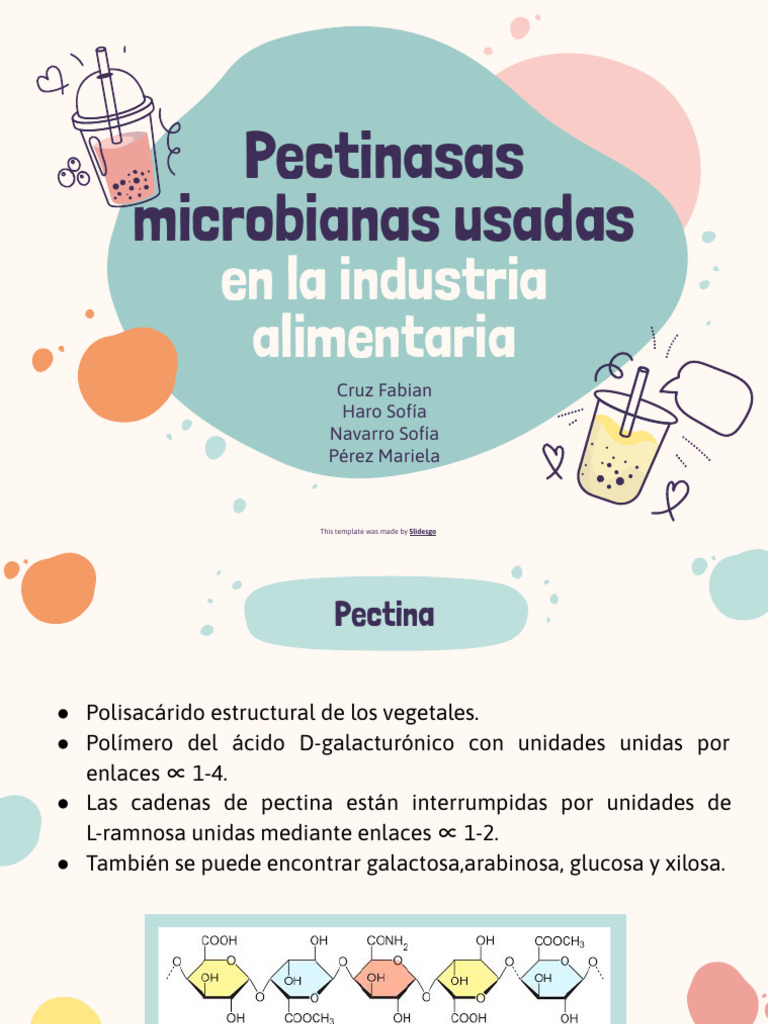Pectinasas Microbianas en Alimentos | PDF