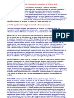 La question de la valeur chez les économistes du XIXième siècle