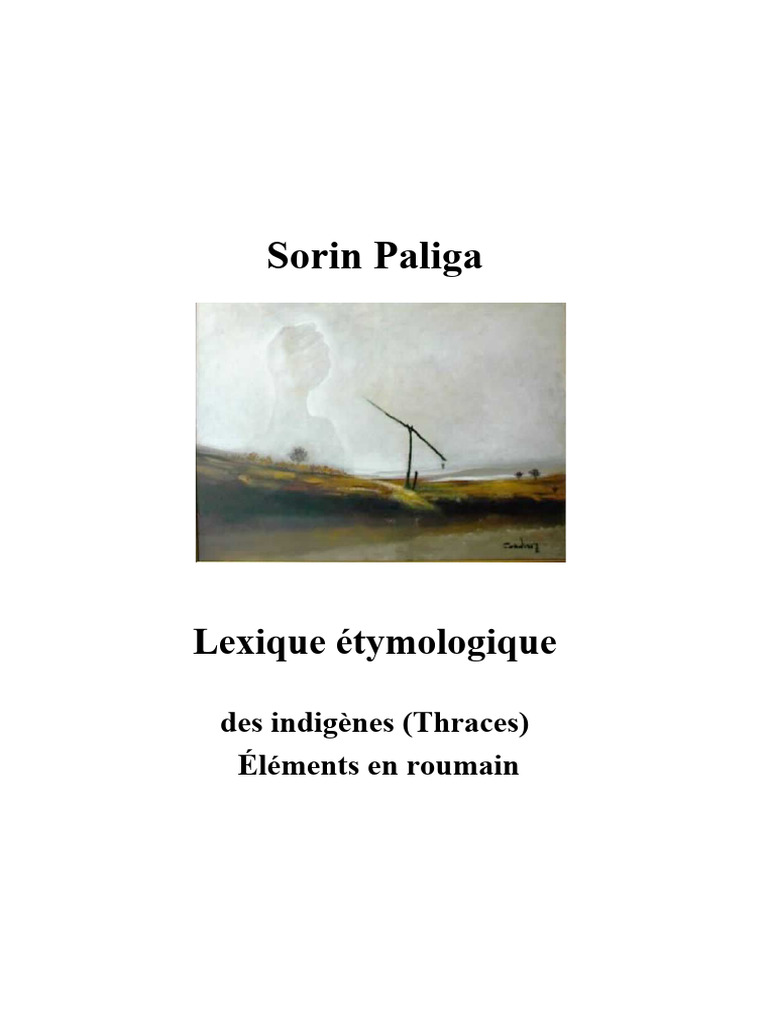 Sorin Paliga - Lexique Étymologique Des Éléments Thraces en Roumain | PDF