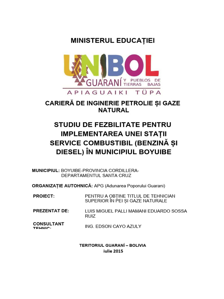 Proiect de Implementare A Stației de Service | PDF
