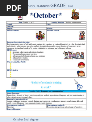 October Preschool Plan
