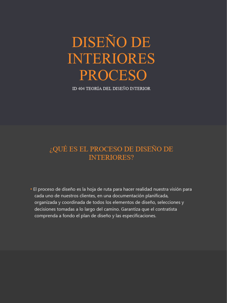 Proceso de Diseño de Interiores | PDF | Diseño | Diseño de interiores
