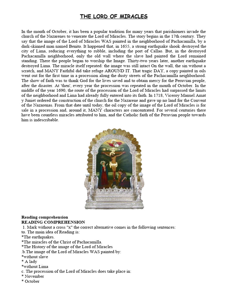 The Lord Of Miracles Pdf Lima Miracle