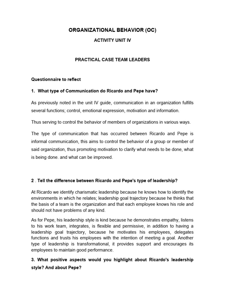 Organizational Behavior Download Free Pdf Leadership Negotiation